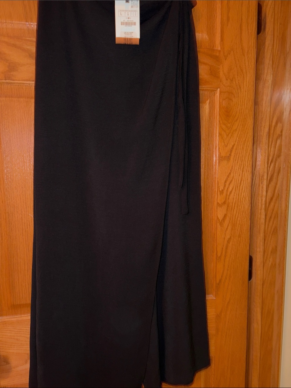 Zara Classic Black Wrap Pants with Side Tie